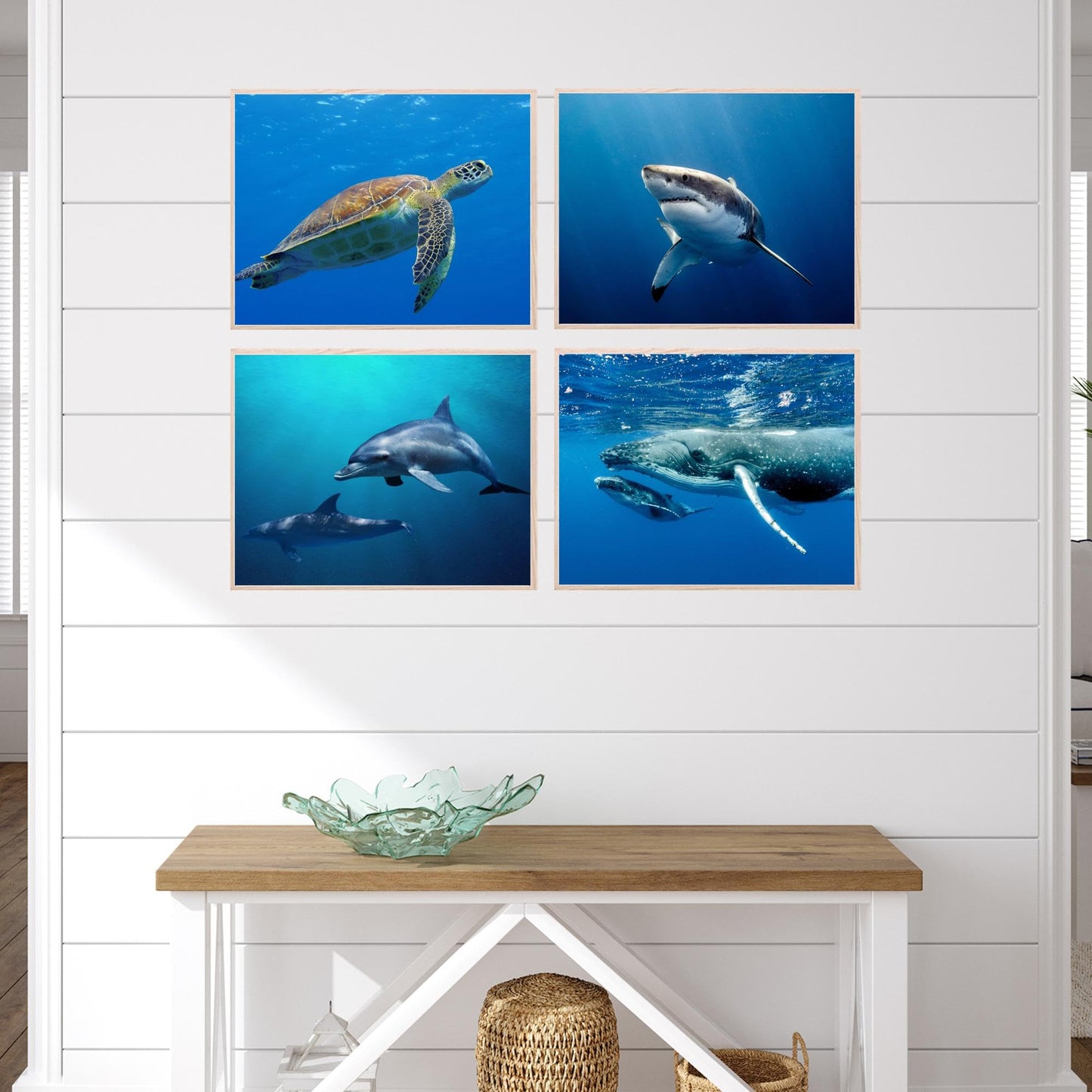 Insire Ocean Print Poster, Whale Shark Poster, Whale Poster, Dolphin Poster, Whale Pictures, Sea Turtle Poster, Dolphin Posters for a Wall, Shark Posters for Walls - Unframed (8x10”)