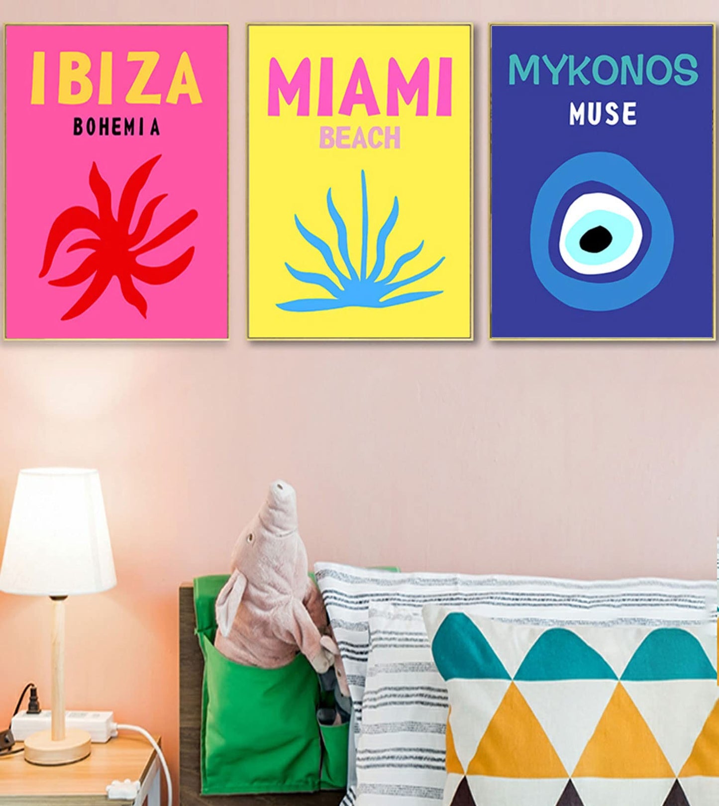 ASMANNA Preppy Room Decor Aesthetic,Set of 6 Travel Posters for Room Aesthetic,Preppy Travel Wall Art Prints,Trendy Travel Wall Art,Vintage City Posters for Teen Girls Bedroom (Unframed, 8x10)