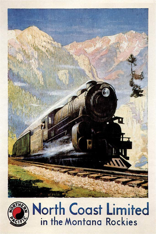 Northern Pacific North Coast Limited Montana Rockies Train Vintage Travel Cool Wall Decor Art Print Poster 12x18