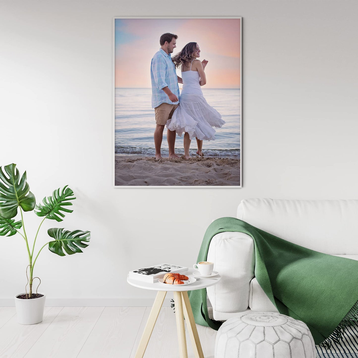 Dargr Custom Wall Art From Your Phone Photo Personalized Canvas Prints For Family,Holiday,Festival,Poster Framed(6x8in)