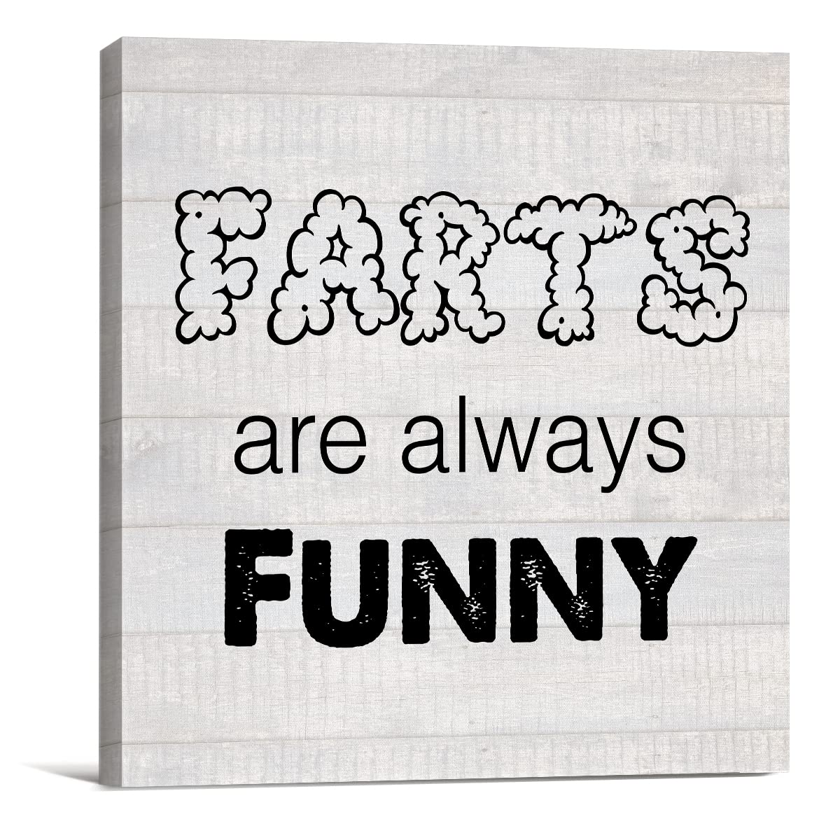 Country Humor Bathroom Canvas Prints Wall Art Decor Funny Bathroom Poster Painting Framed Artwork 8 x 8 Inch Home Restroom Shelf Wall Decoration Housewarming Gift