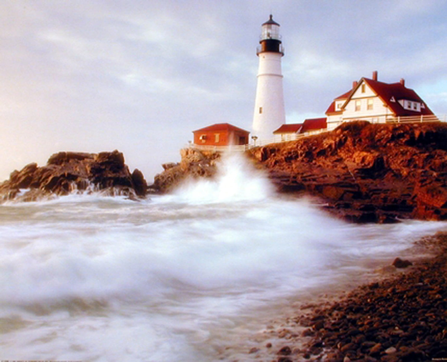 Lighthouse Portland Maine Three Set 8x10 Picture Ocean Landscape Wall Decor Art Print Posters