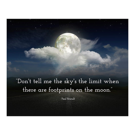 Dont Tell Me the Skys the Limit - Paul Brandt Music Decor Wall Art, This Wall Decor Poster Print is Great For, Office Decor, Home Decor, Bedroom Decor or Man Cave Room Decor Aesthetic Unframed - 8x10