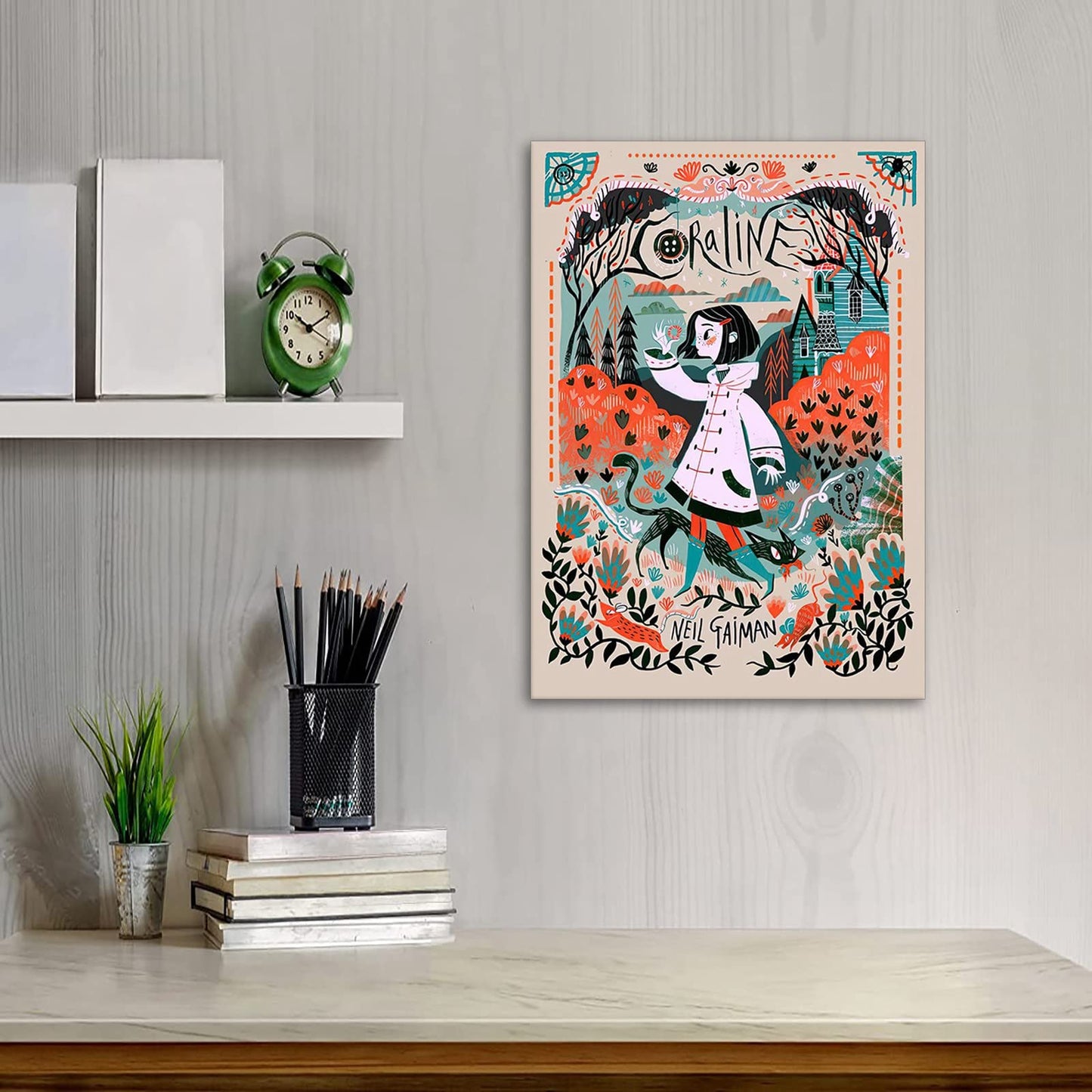 Coraline Movie Poster Anime Posters Canvas Art Prints Picture for Living Home Room Bedroom Wall Decoration Painting - Unframed 8x12 inch