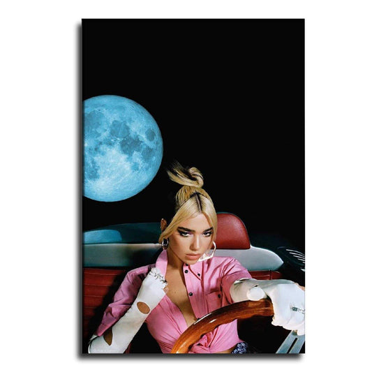 Dua Lipa Future Nostalgia Character Art Poster Canvas Art Poster and Wall Art Picture Print Modern Family Bedroom Decor Posters 12×18inch(30×45cm)