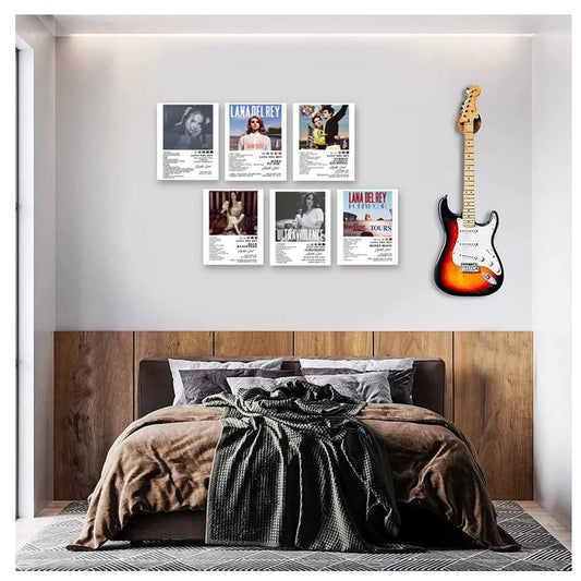 CHERRYDRAWN Music Album Cover Signed Limited Posters HD Print Rapper Music Posters Tracklist Poster Set of 6 Create Your Own Music Poster Dorm Decor 8x10 inch framelessMusic Posters