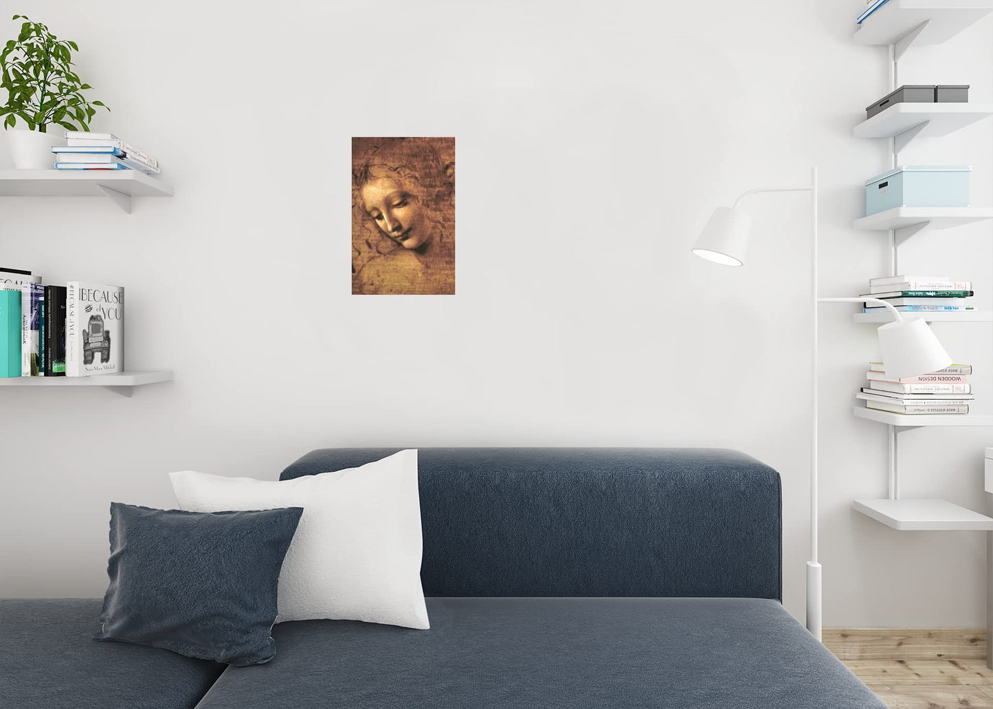 Leonardo Da Vinci La Scapigliata Poster Circa 1506 Head of A Woman Painting High Renaissance Style Cool Wall Decor Art Print Poster 12x18