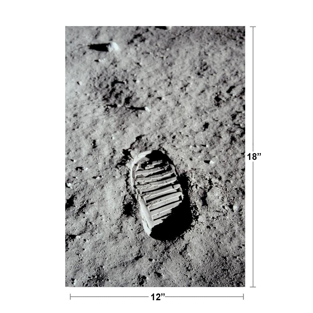 First Footprint On The Moon Photo Photograph Cool Wall Decor Art Print Poster 12x18