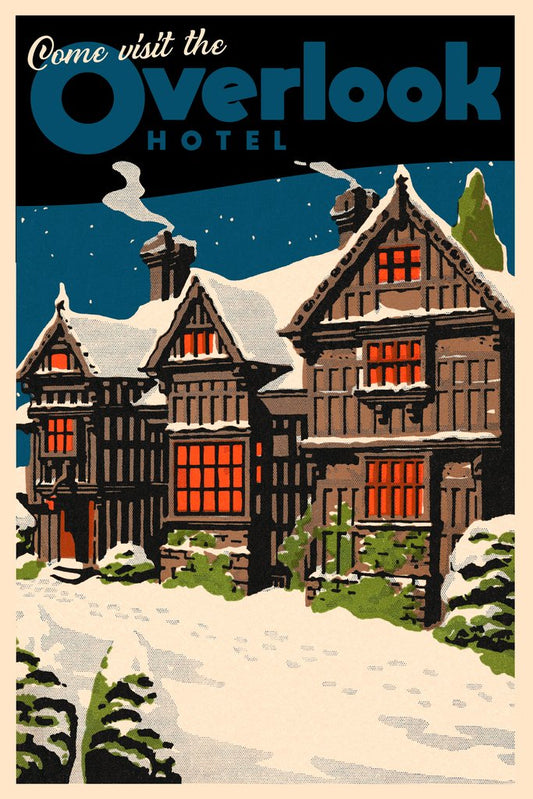 Come Visit The Overlook Hotel Famous Scary Horror Movie Vintage Travel Cool Wall Decor Art Print Poster 12x18