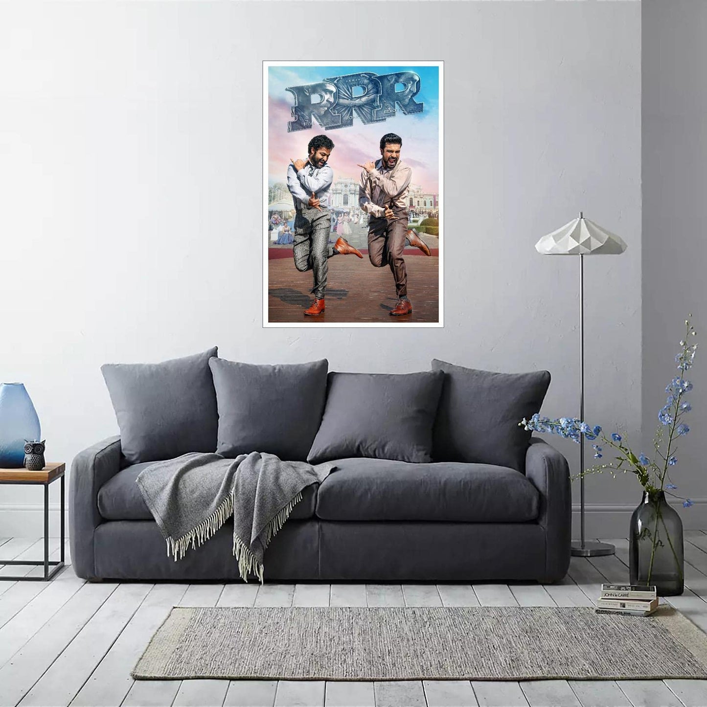 TOVAA 2022 New Indian Movie RRR Canvas Prints Roudram Ranam Rudhiram Funny Film Poster Wall Art For Home Office Bathroom Decorations Unframed 18"x12"