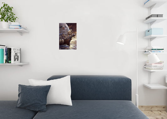 Viking Poster Gothic Fantasy Wall Art Kane on The Golden Sea by Frank Frazetta Cool Wall Decor Art Print Poster 12x18