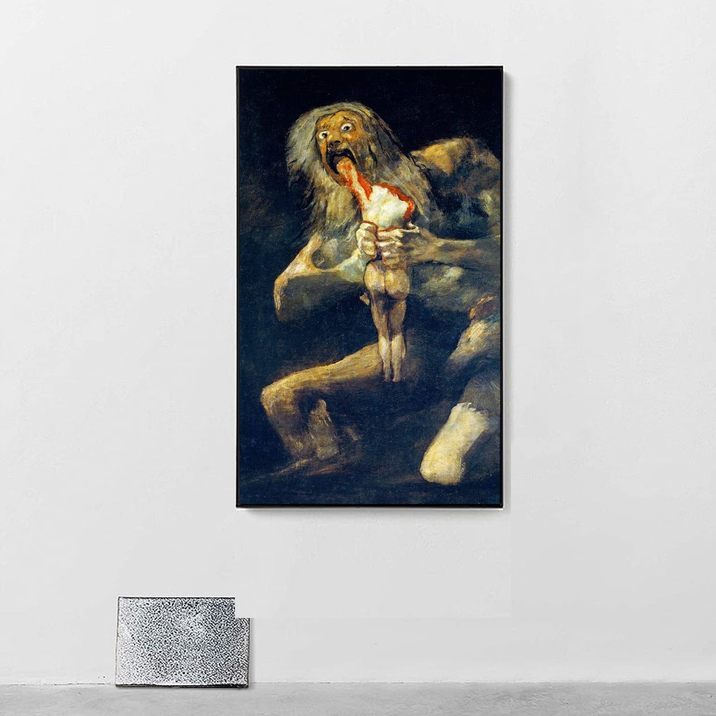 KWAY Francisco De Goya Poster - Saturn Devouring His Son Canvas Art Print - Modern Artwork Abstract Painting Cool Wall Decor for Bedroom Living Room Office Unframed (9x15in/23x38cm)