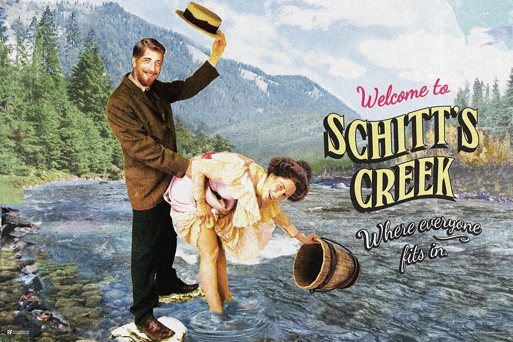 Schitts Creek Poster Town Welcome Sign Where Everyone Fits In Funny Official Schitts Creek Merchandise David Rose Apothecary Merchandise Rosebud Motel Thick Paper Sign Print Picture 8x12