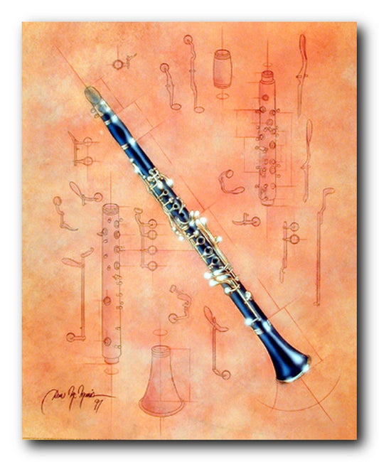 Musical Instrument Clarinet Dan McManis Fine Arts Wall Decor Art Print Poster (16x20)