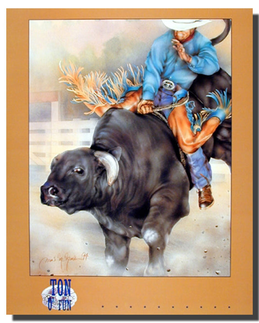 Western Cowboy Bull Riding Rodeo Picture Wall Decor Art Print Poster (16x20)
