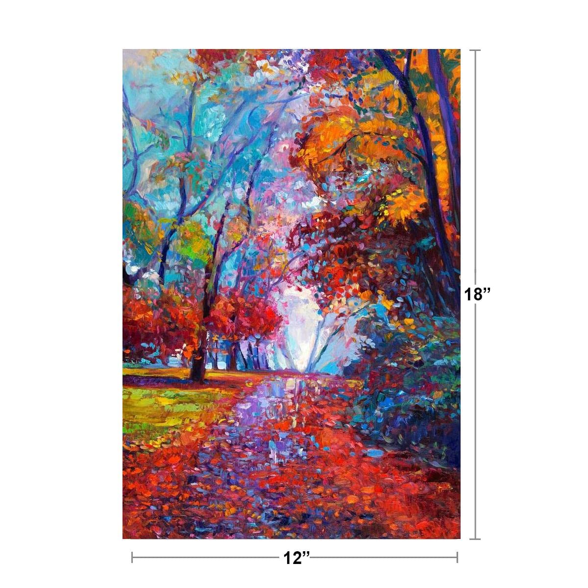 Autumn Park Colorful Landscape Cool Wall Decor Art Print Poster 12x18