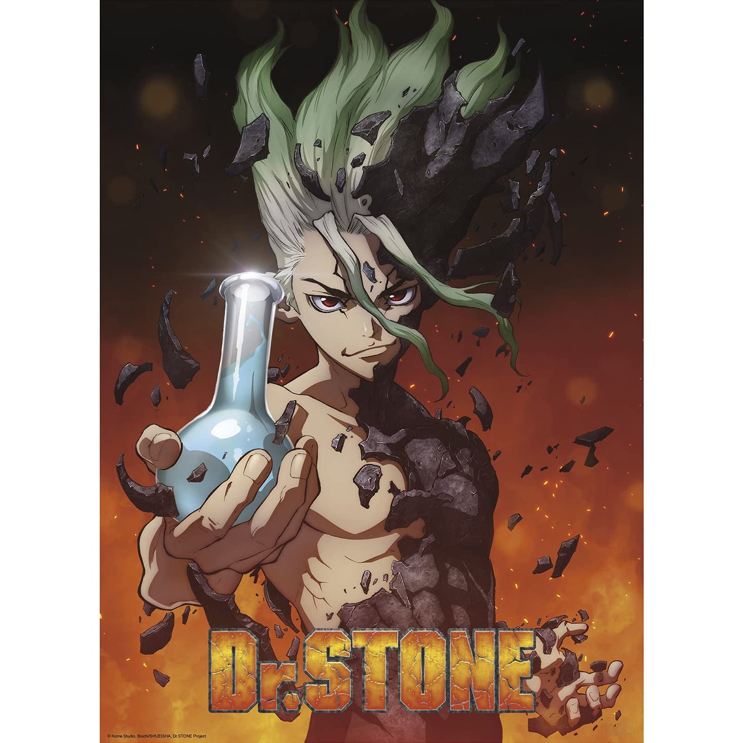 ABYSTYLE Dr. Stone Unframed Boxed Poster Set 15" x 20.5" Featuring Senku, Chrome, Kohaku & more Anime Manga Wall Art Room Decor Prints for Bedroom Gift