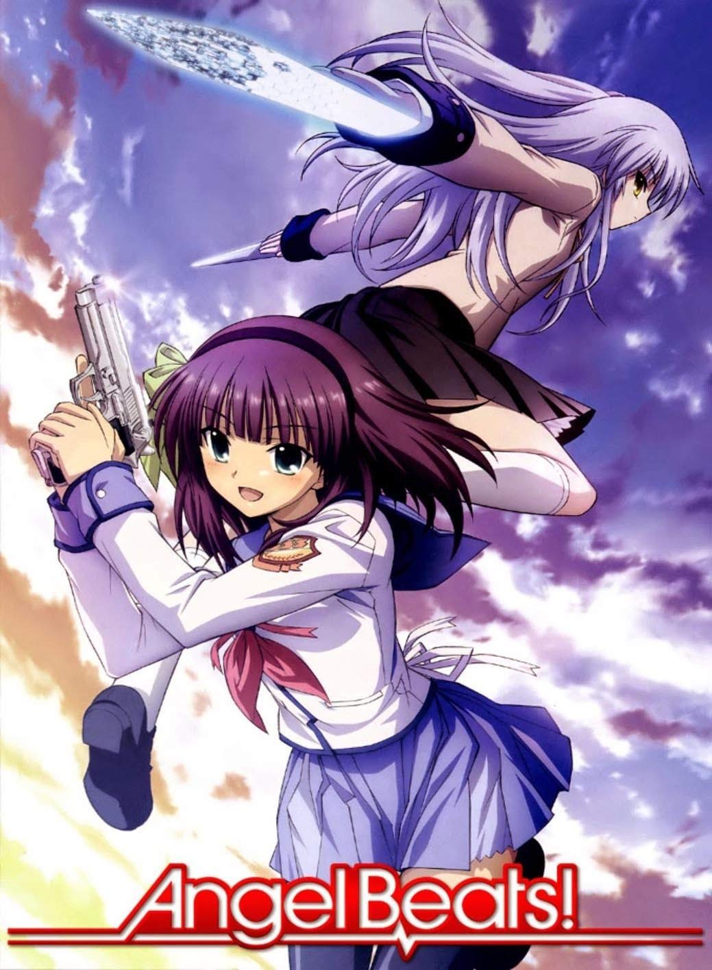 154283 Angel Beats Anime Art Decor Wall 16x12 Poster Print