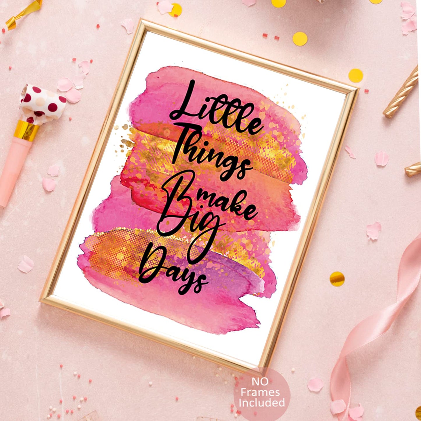 MTL HOE Abstract Colorful Wall Decor, Positive Sayings Inspirational Wall Art Print, Motivational Quotes Wall Decor, Gifts For Girls, Posters Rainbow Wall Decor For Teen Girls' Bedroom Playroom