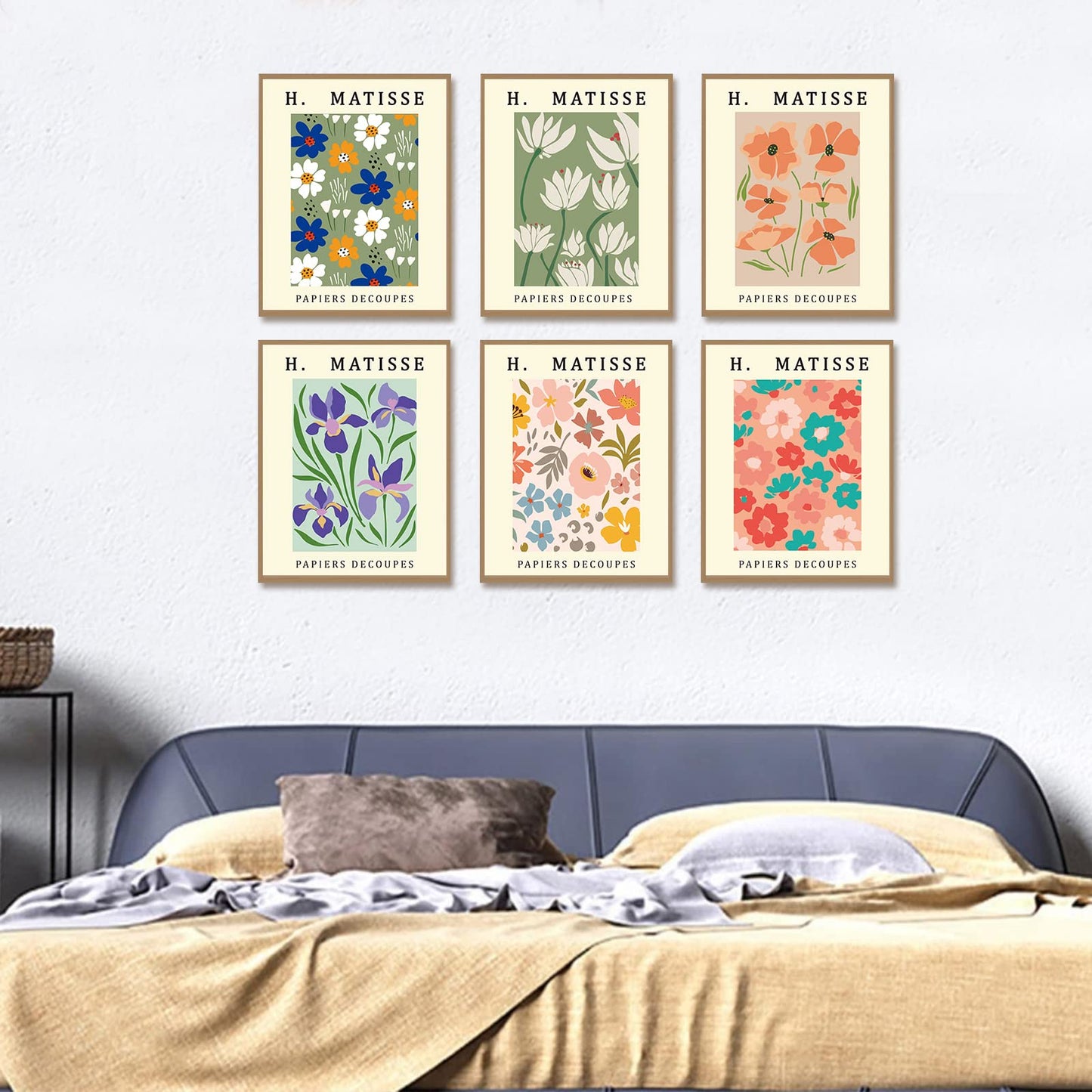Rossorha Matisse Wall Art Prints, Abstract Matisse Wall Art Exhibition Posters(Flowers)