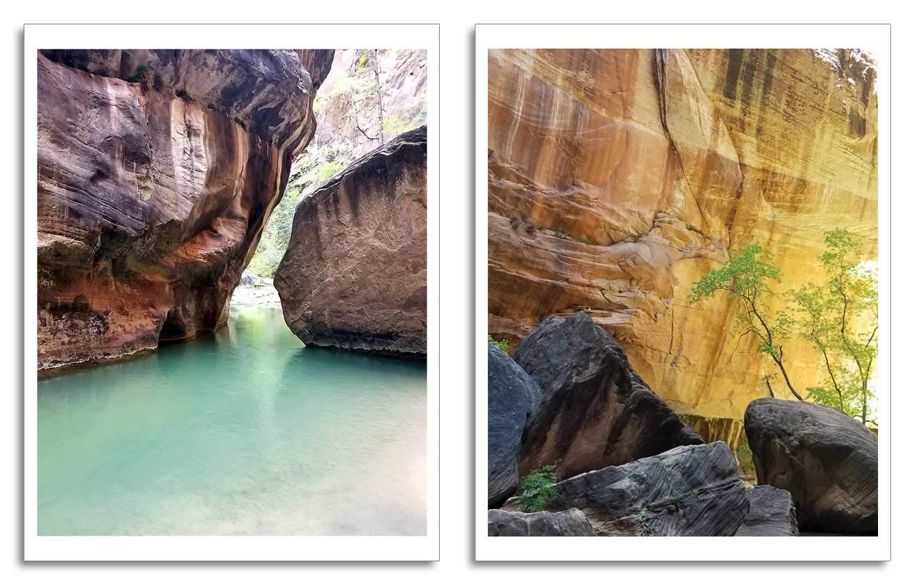 Studio Papilia Poster Set Wall Art | Zion Narrows Golden Glow | Jade Pool | 2 Unframed Nature Prints | Pictures for Room, Home, Living, Kitchen, Bedroom, Office | Photo Décor