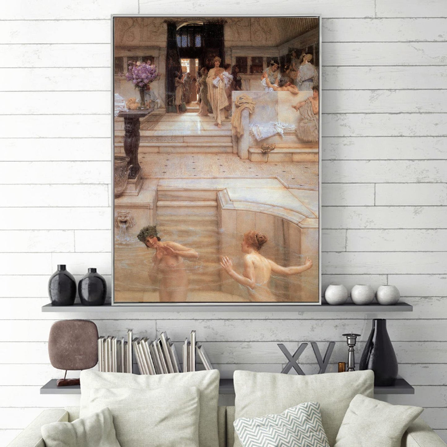 Sir Lawrence Alma-Tadema Print - A Favourite Custom Poster Classic Art Reproductions Vintage Canvas Wall Art Artwork for Living Room Bedroom Office Wall Decor Unframed(8x12in/20x30cm)