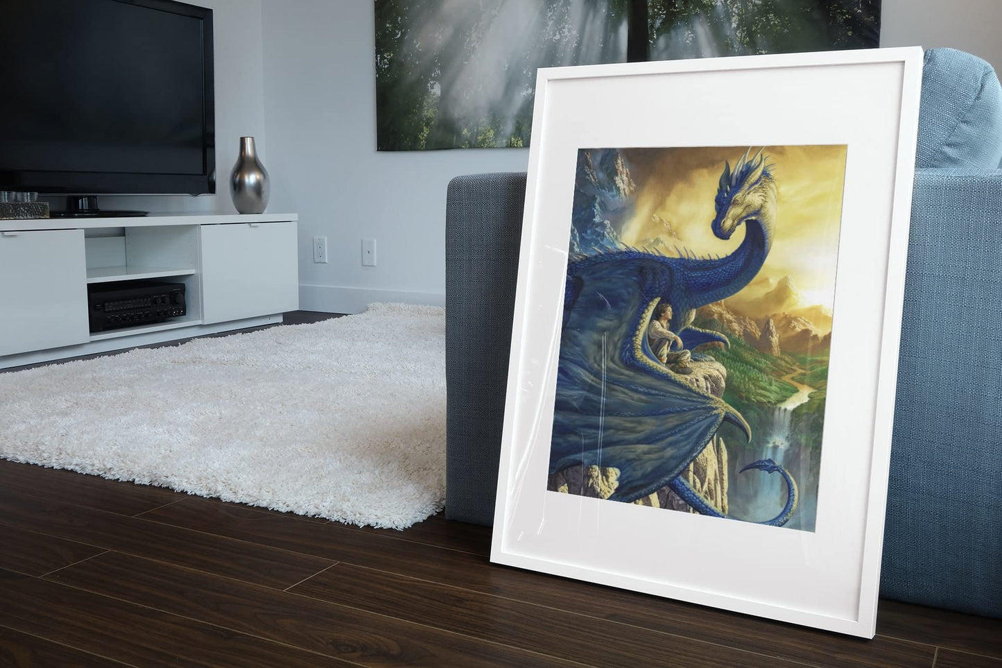 Eragon Dragon With Boy by Ciruelo Artist Animal Painting Fantasy Creative Beautiful Photograph Picture Bedroom Home Living Room Office Gif Artistic Aesthetic Cool Wall Decor Art Print Poster 12x18