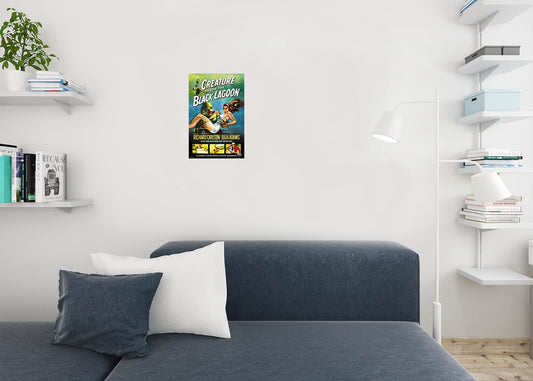 Creature From The Black Lagoon Retro Vintage Horror Movie Poster Horror Movie Merchandise Horror Decor Classic Monster Spooky Scary Halloween Decorations Cool Wall Decor Art Print Poster 12x18