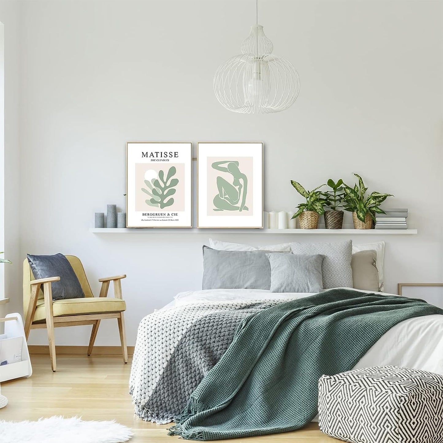 Matisse Wall Art Exhibition Poster & Prints , Sage Green Wall Posters for Room Decor Aesthetic, Abstract Wall Art Prints for Preppy Room Decor (Green, 11" X 14")