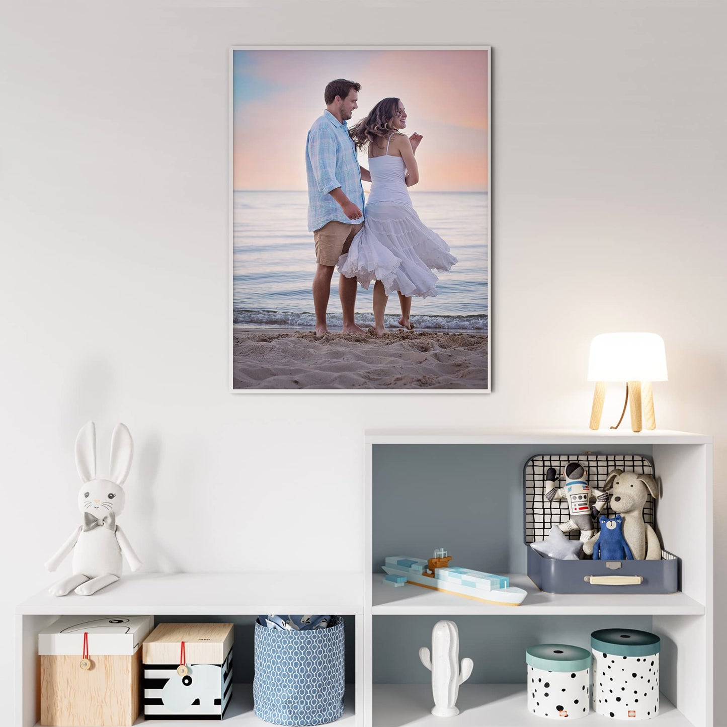 Dargr Custom Wall Art From Your Phone Photo Personalized Canvas Prints For Family,Holiday,Festival,Poster Framed(6x8in)