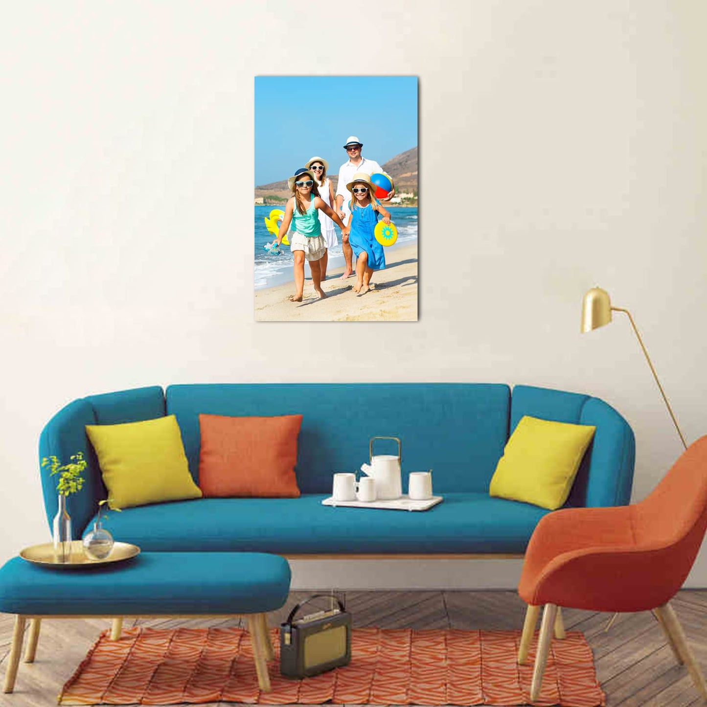 Custom Photo Poster 6"×8" Prints Personalized Picture for Wall Customized Canvas Pictures Wall Decoration Unique Memorial Gifts  (6"x8"(15x20cm) Frame)