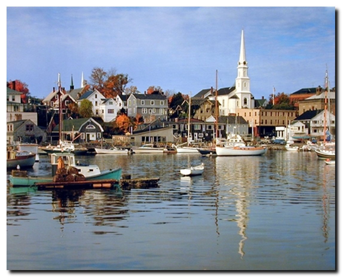 Sailboat Maine Camden Harbor Wall Decor Art Print Poster (16x20)