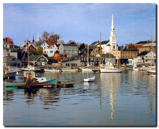 Sailboat Maine Camden Harbor Wall Decor Art Print Poster (16x20)