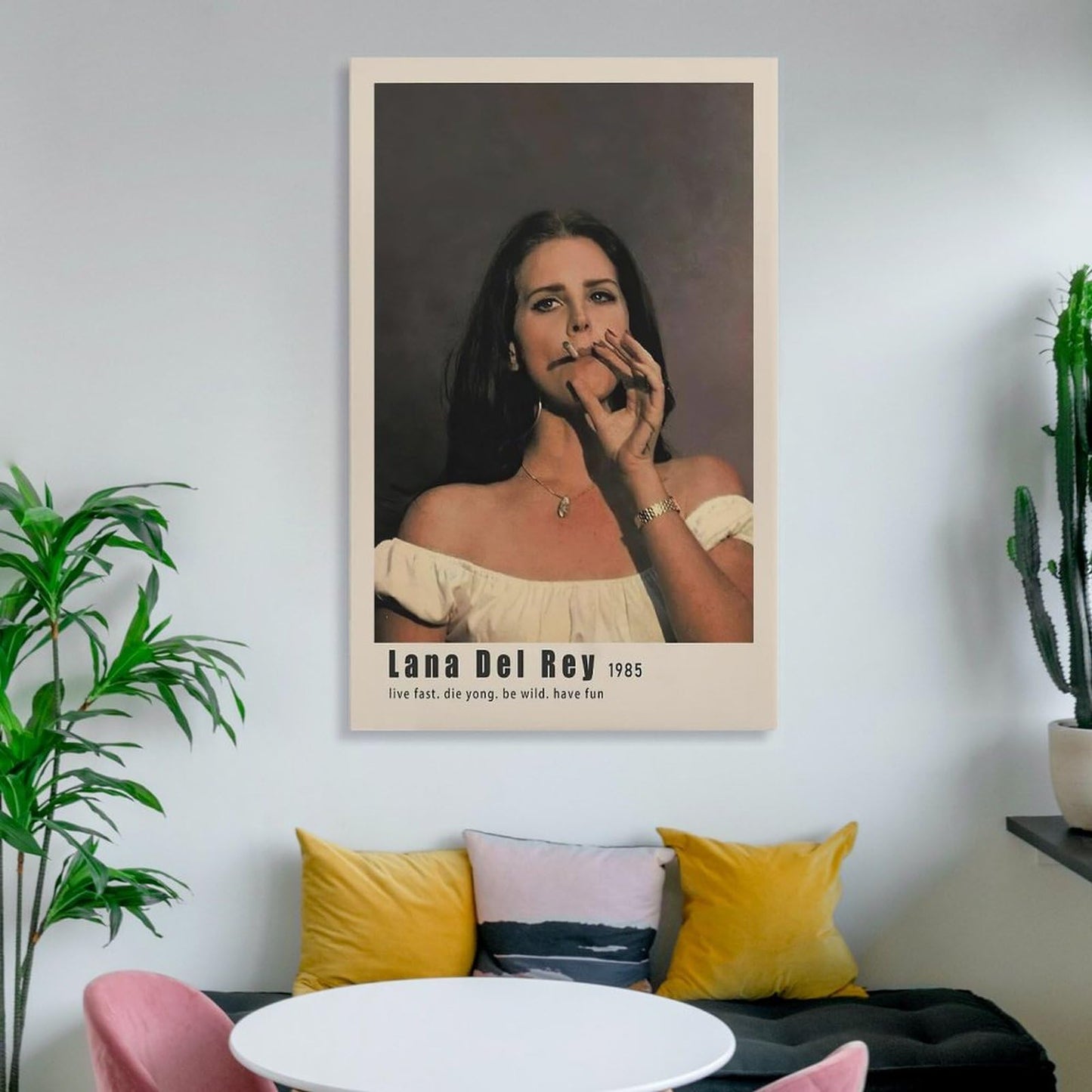 HAYNANCH Singer Lana Del Rey Poster Canvas Prints Wall Art Prints Painting Album Cover Poster Decoration Gift For Home Office Bedroom Decorations Unframed 12x18inch(30x45cm)