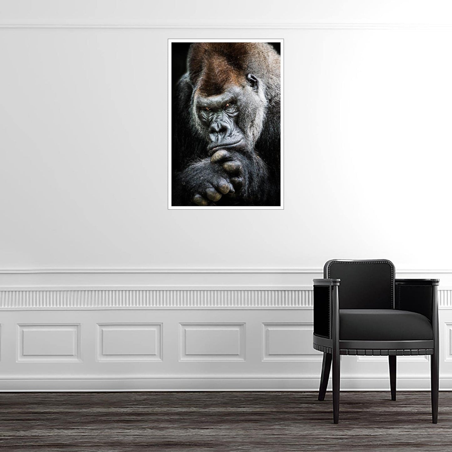 Gorilla Canvas Pictures Wall Art For Living Room Bedroom Orangutan Big Monkey Animal Poster Print Decor Unframed18 x12