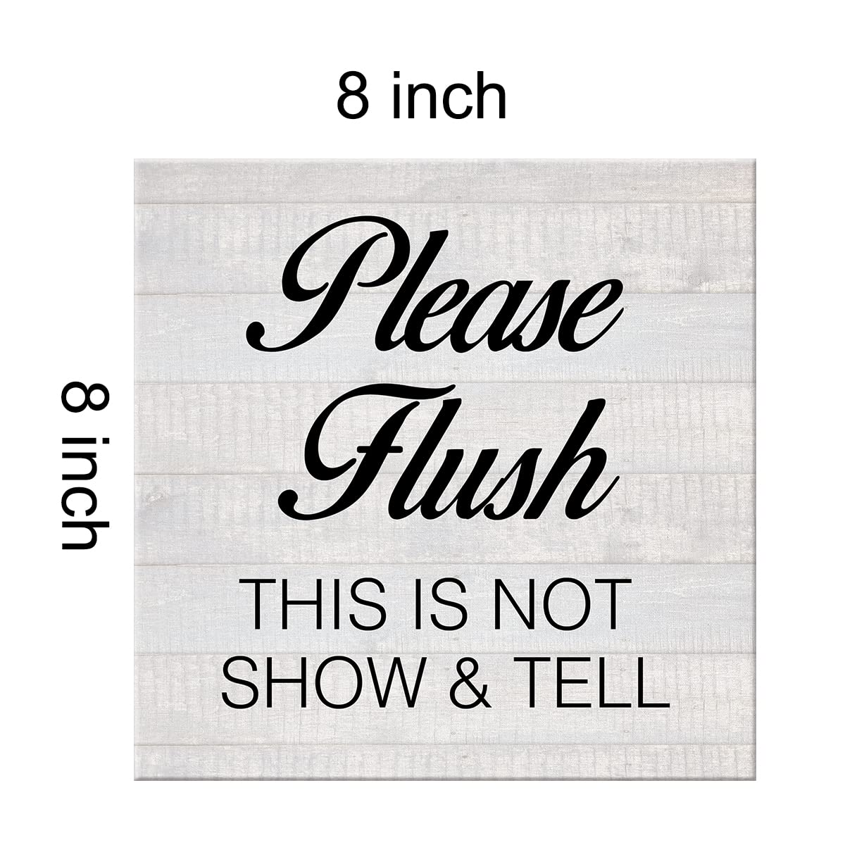 Country Please Flush Funny Restroom Canvas Prints Wall Art Decor Humor Bathroom Poster Painting Framed Artwork 8 x 8 Inch Home Shelf Wall Decoration Housewarming Gift