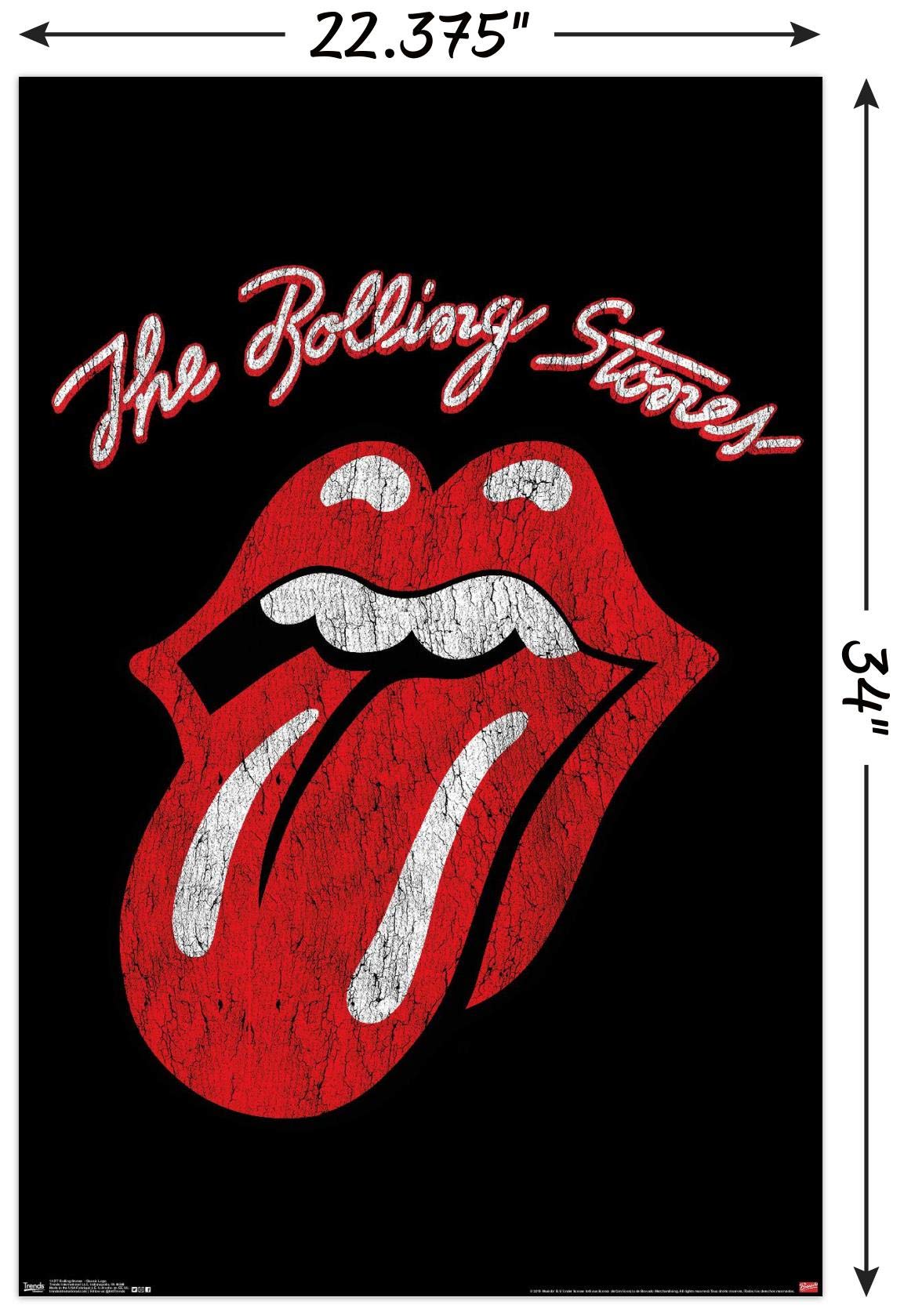 Trends International Rolling Stones-Classic Logo Wall Poster, 22.375" x 34", Unframed Version