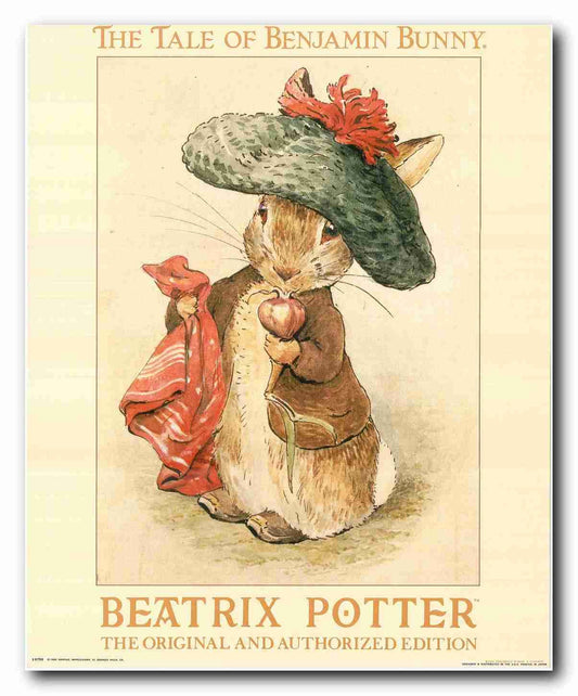 Beatrix Potter Bunny Rabbit Childrens Kids Room Original and Authorized Edition Art Print Poster 16x20