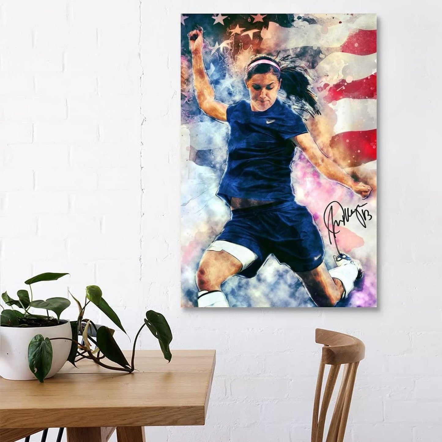 BUUTUUCE Alex-Morgan Soccer Star Sport Canvas Art Poster And Wall Art Picture Print Modern Family Bedroom Decor Posters 12x18inch(30x45cm)