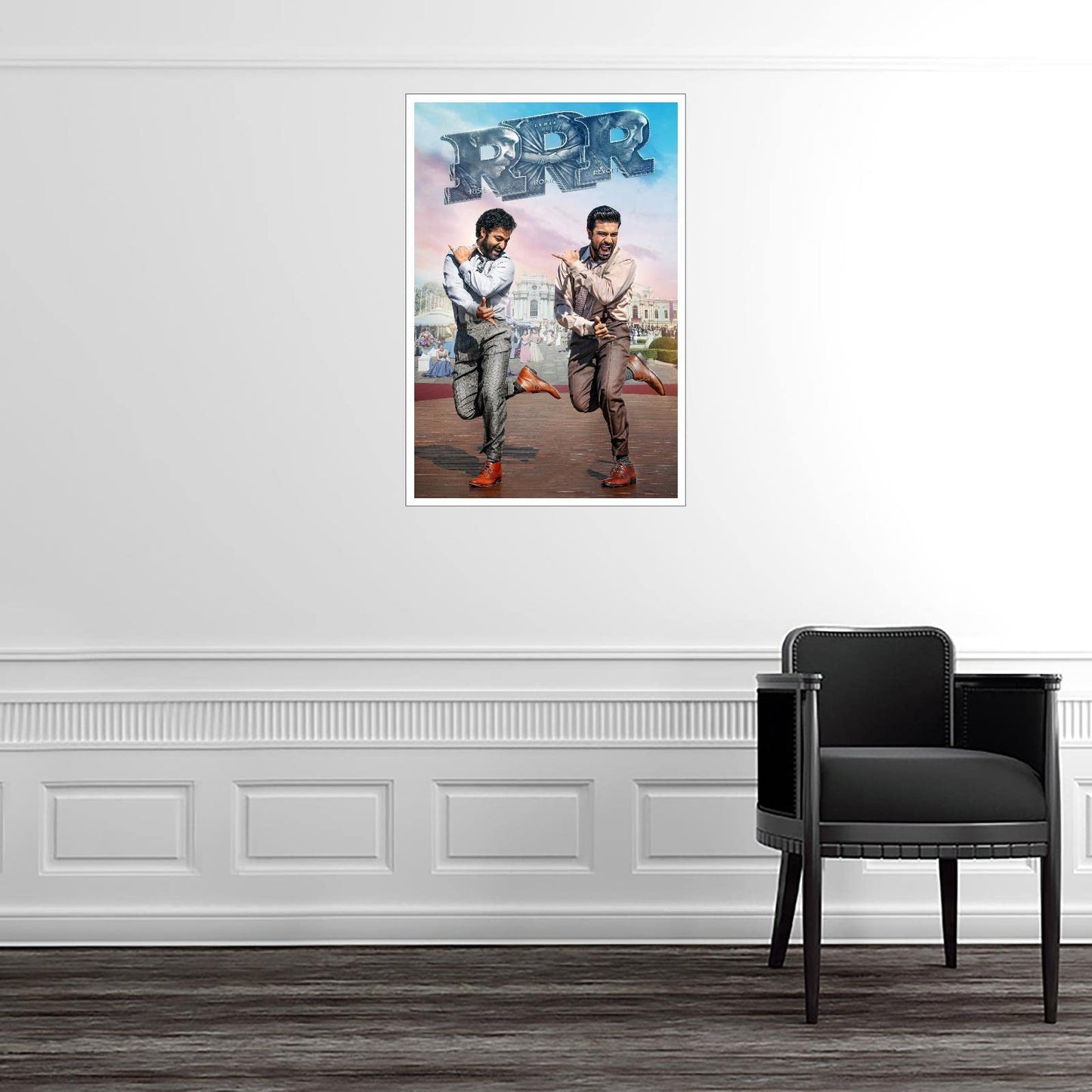 TOVAA 2022 New Indian Movie RRR Canvas Prints Roudram Ranam Rudhiram Funny Film Poster Wall Art For Home Office Bathroom Decorations Unframed 18"x12"