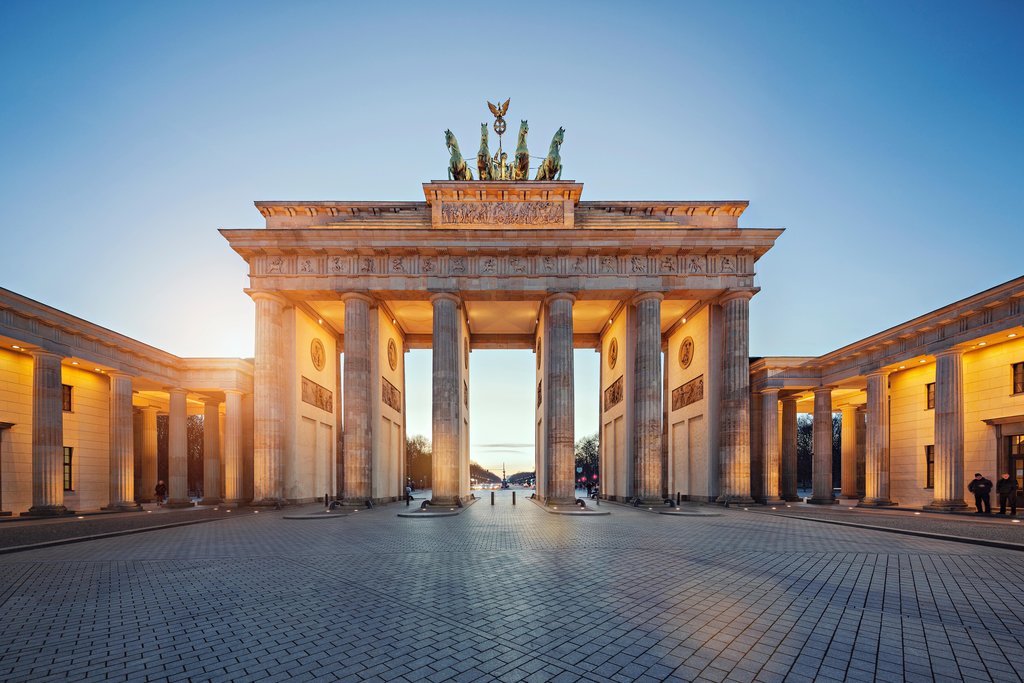 Brandenburg Gate at Sunset Berlin Germany Photo Photograph Cool Wall Decor Art Print Poster 18x12