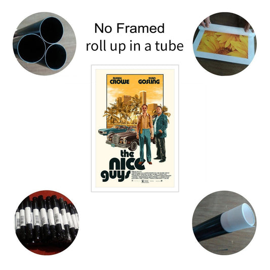 TOVAA The Nice Guys Comedy Action Movie Wall Art Canvas Prints Poster For Home Office Corridor Decorations Unframed 18"x12"
