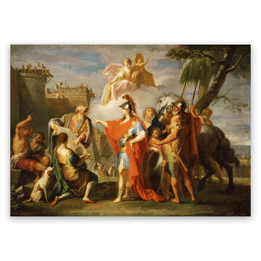 Motivational Canvas Wall Art - Placido Costanzi Alexander the Great Founding Alexandria Poster Print - Modern Artwork Classic Painting History Picture Cool Wall Decor for Living Room Bedroom Unframed
