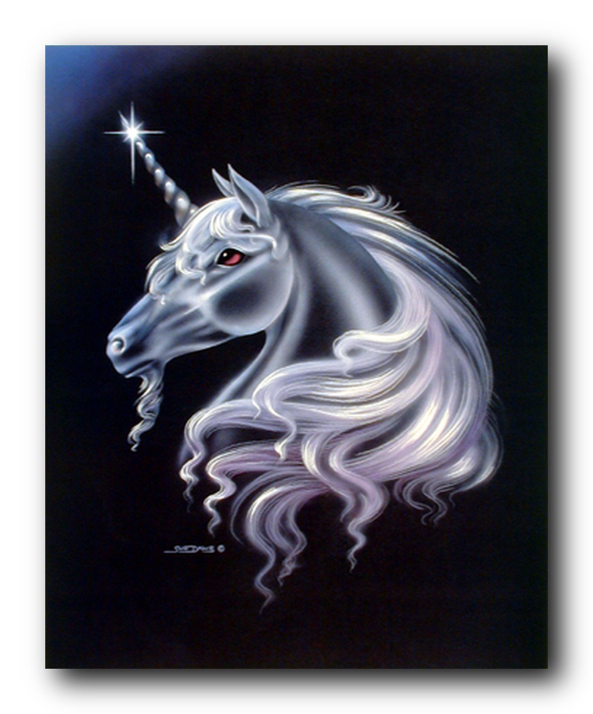 Wall Decor Moonwind Unicorn Horse Fantasy Mythical Girls, Kids Room Picture Art Print Poster (16x20)