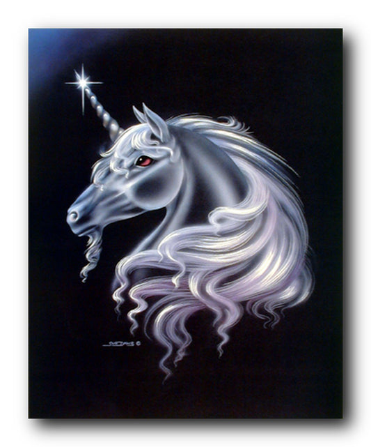 Wall Decor Moonwind Unicorn Horse Fantasy Mythical Girls, Kids Room Picture Art Print Poster (16x20)