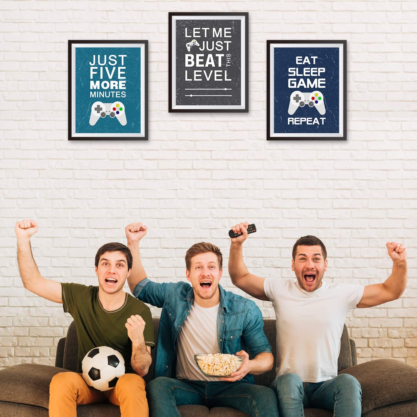 Video Game Art Print, Room Decorations for Bedroom, Gaming Wall Art for Kids Boy Playroom Home Decor, Boy Room Decor, Gaming Posters (Set of 3, 8X10in, Unframed)