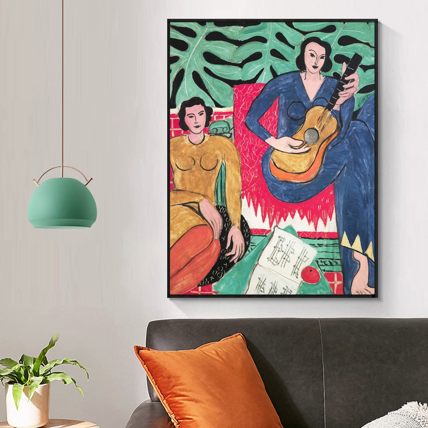 The Music (La Musique),by Henri Matisse Wall Art Fine Art Canvas Prints Reproduction,Matisse Poster,Matisse Print,Perfect Easy Gift (La Musique,12x16in/30x40cm)