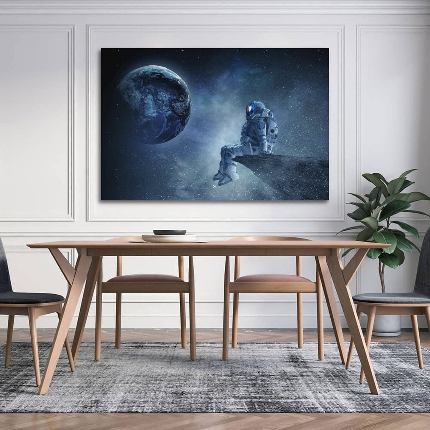 SUANA Astronaut Spaceman Posters for Men Canvas Art Poster And Wall Art Picture Print Modern Family Bedroom Decor Posters 12x18inch(30x45cm)