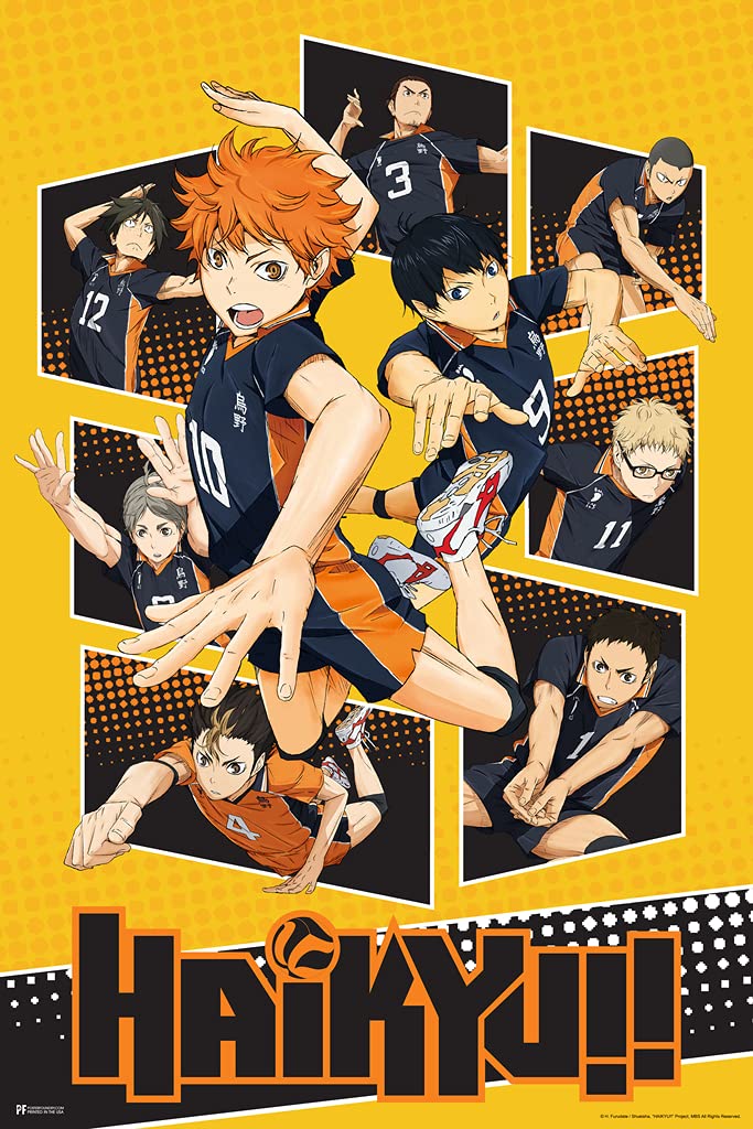 Haikyuu Poster Karasuno High School Volleyball Team Shoyo Anime Stuff Haikyuu Manga Haikyu Anime Poster Crunchyroll Streaming Anime Merch Animated Series Show Cool Wall Decor Art Print Poster 12x18