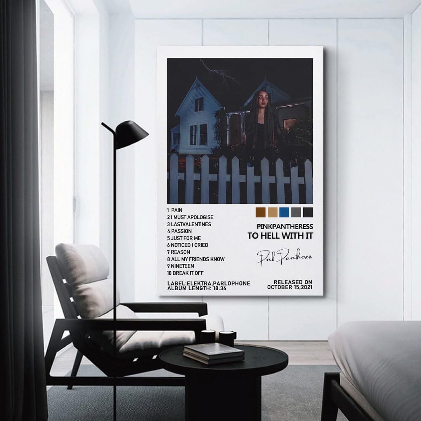 Pinkpantheress To Hell with It Poster Canvas Album Posters Cover Film Music Movie Posters Prints Picture Wall Art Home Living Room Bedroom Decoration Painting 08x12inch(20x30cm) Unframe-style